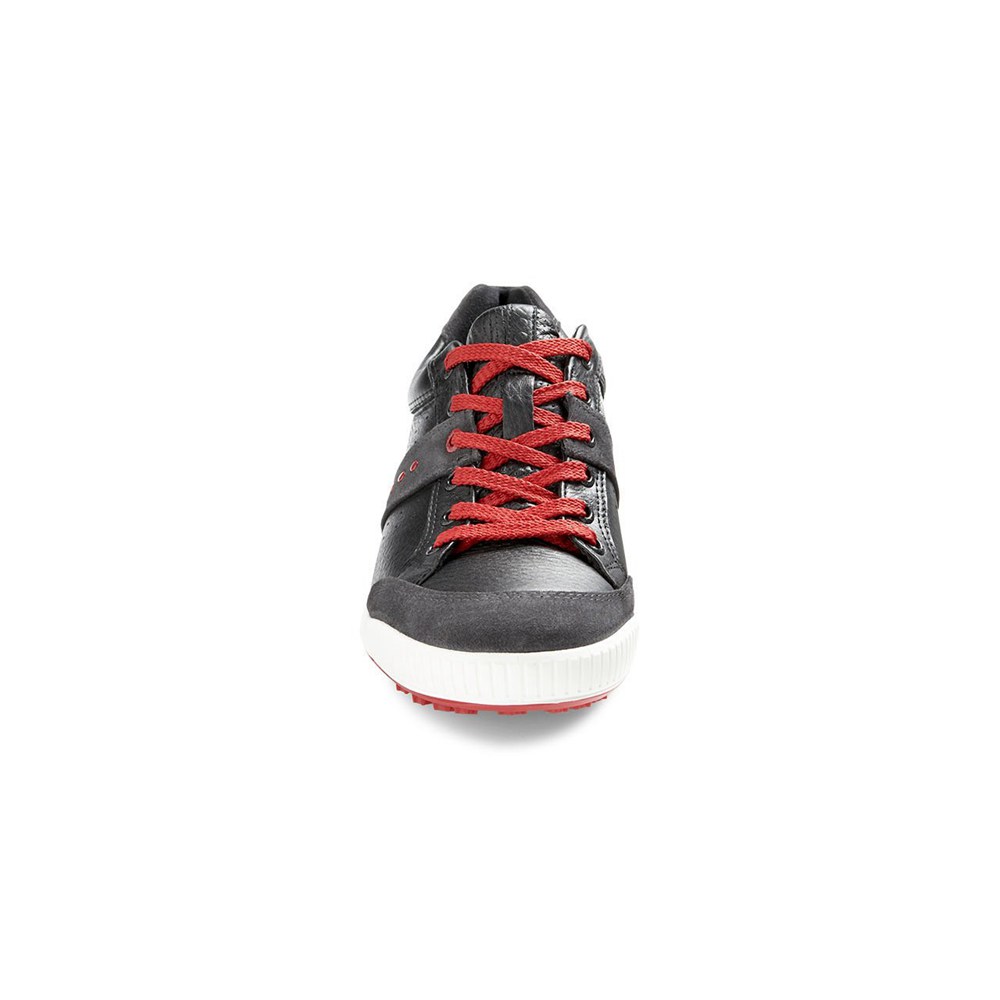 ECCO Mens Golf Shoes Black/Red - Original Street - NLH-518304